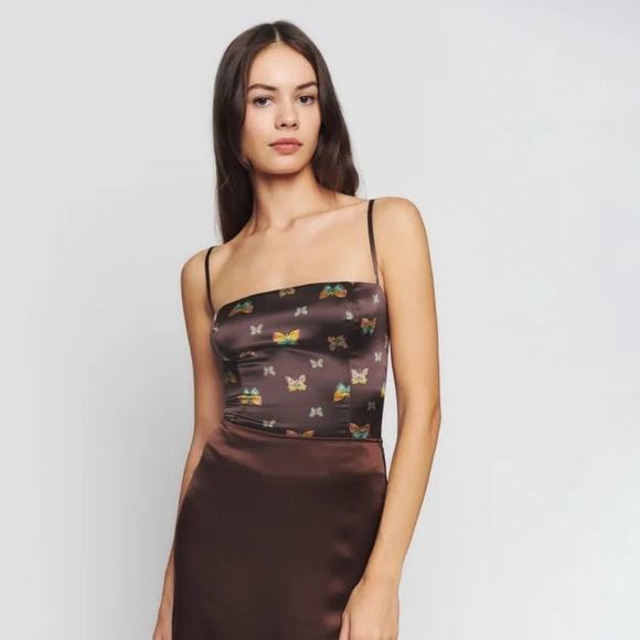 Reformation Overland Silk Top in Falena size 8 NWT - Picture 4 of 11